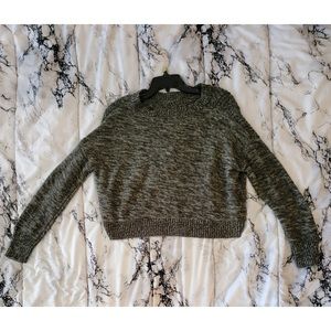 Hunter green women sweater (slightly crop)